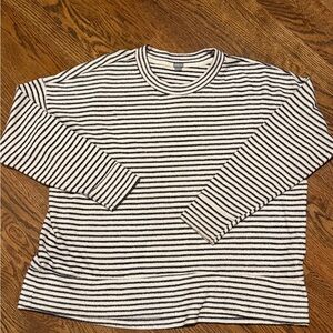 Aerie Black and White Striped Top